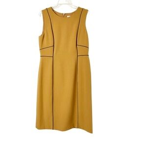 Kasper Caramel Color Business/ Church/ Seamed Dress Sheath Size 8.